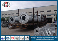 Flange Connected Electrical Power Poles Hot Dip Galvanized Polygonal