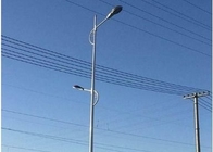 เสาไฟถนน LED ทรงเหลี่ยมเหลี่ยมแขนเดียวทรงกรวยสำหรับทางสูง