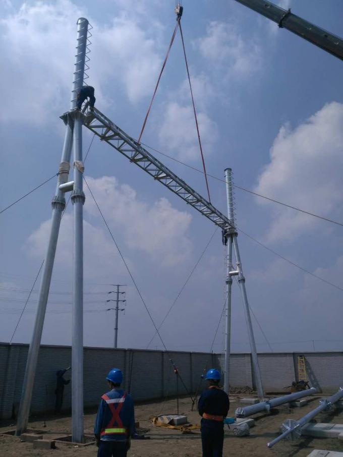 Q235 Substation Transformer Frame Galvanized Steel Structures For ...